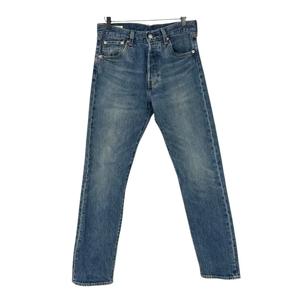Levis Mens Premium 501 93’ Jeans Straight Cotton Capital E Button Fly Size 30x32